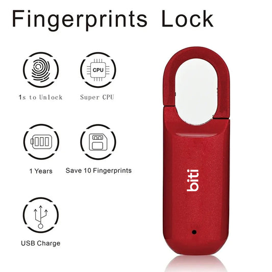 Biti Smart Fingerprint Padlock – Keyless Biometric Luggage Lock