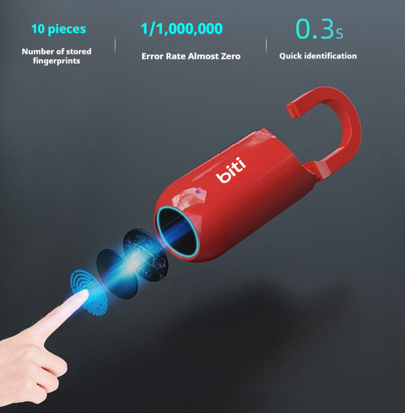 Biti Smart Fingerprint Padlock – Keyless Biometric Luggage Lock