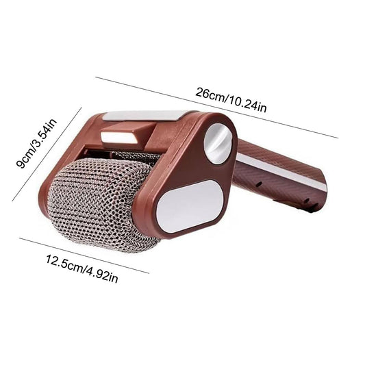 Electric Grill Cleaner - Cordless Rechargeable BBQ Brush with LED Light & Stainless Steel Roller